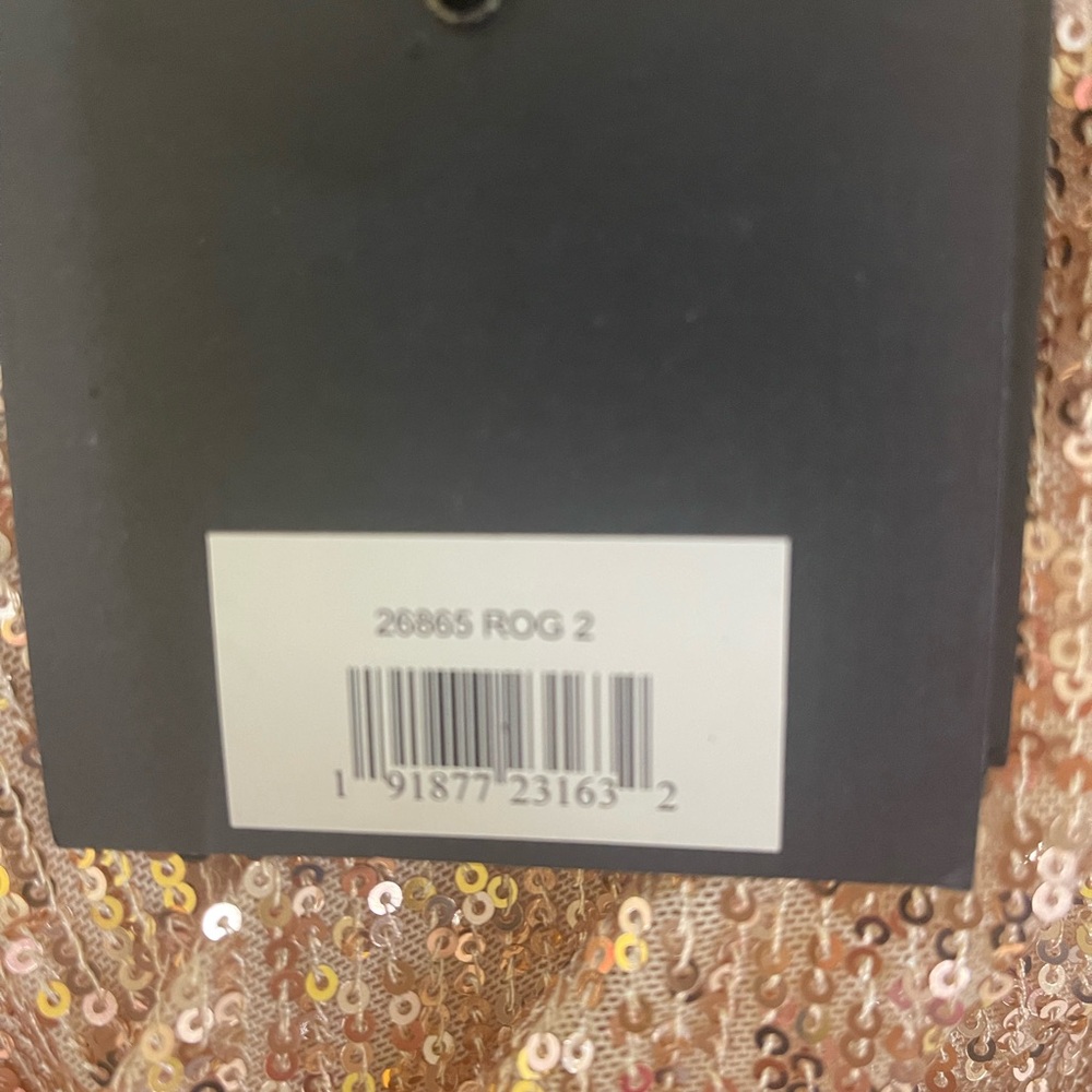 NWT Mac Duggal sequined mini dress size 2‎ color rose gold - Picture 8 of 10
